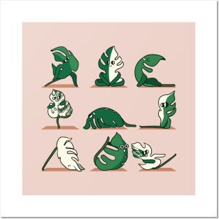 Monstera Yoga Posters and Art